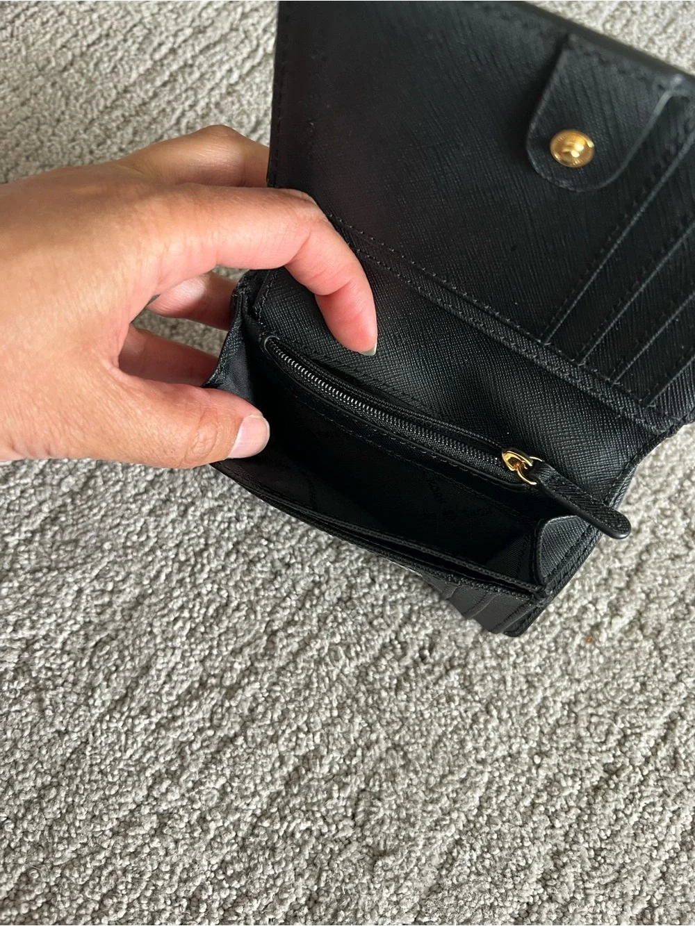 Michael Kors Black Wallet with Gold Logo